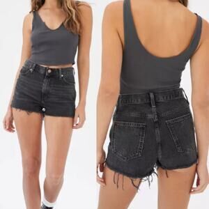BDG Urban Outfitters Girlfriend High-Waisted Denim Short 29 Washed Black Denim